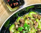 Hình bước làm 7 của món Lòng gà xào mướp