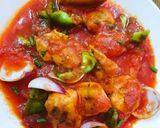 A picture of step 4 of Chicken Jalfrezi.