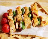 營養有趣的串燒吐司三明治的食譜步驟8照片