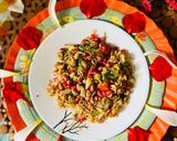 A picture of step 3 of Wai Wai Bhel Tea time snack veggie nutty and easy in 5 minutes.