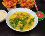 A picture of step 7 of Vegetable Broken Wheat khichdi.