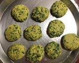 A picture of step 4 of Spinach Tikki.