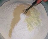 A picture of step 1 of Eggless pizza dough.
