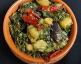 आलू, पालक और बैंगन  की भुजिया (aloo palak aur baingan ki Bhujiyan recipe in Hindi) रेसिपी चरण 6 फोटो