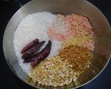 A picture of step 1 of Mix dal dosai.