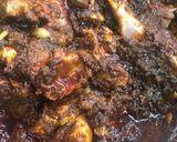 A picture of step 6 of Nagpur style Sauji chicken curry.