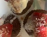 Foto del paso 4 de la receta Madalenas de chocococo y avena con topping blanco.🍰🍓🍓