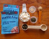 Foto del paso 1 de la receta: Dip de atún y queso Cottage