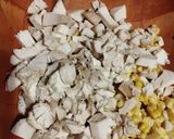 Foto del paso 1 de la receta: Reciclado de puchero de pollo: salpicón de ave y mayonesas vegetales