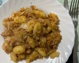 Foto del passaggio 4 della ricetta Gnocchi con cavolo cappuccio e macinato di soia