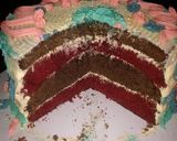 A picture of step 14 of Red Velvet and chocolate cake.