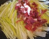 Foto del paso 2 de la receta Borraja con puerro y jamón. Especial para diabéticos. Receta 5*