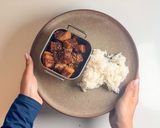 A picture of step 3 of Chinese Braised Pork Belly (very hands off).