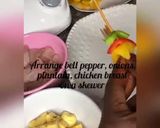 A picture of step 1 of Plantain kebabs.