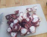 A picture of step 2 of Octopus and Jumbo Shrimp Paella.