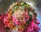 A picture of step 3 of Methi spring onion Dhebra.
