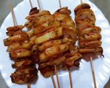 Foto del paso 3 de la receta Brochetas de papas con jamón York y queso mozzarella