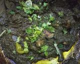 A picture of step 8 of Palak Chicken (spinach).