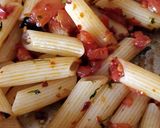 A picture of step 7 of Penne Arrabiata.