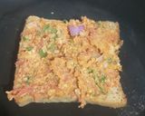 A picture of step 2 of Moongdal toast.
