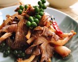 Hình bước làm 3 của món Nấm bào ngư kho tiêu xanh