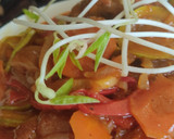 Foto del paso 5 de la receta: Verduras salteadas con seitán casero y brotes (🌱)