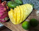 Hình bước làm 1 của món Eatclean- Salad Trái Cây Nhiệt Đới Sốt Dầu Giấm