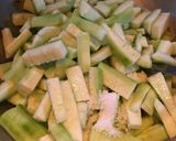 A picture of step 3 of Dudh Jhinge / Milky Ridge Gourd.