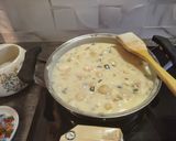 Foto del paso 6 de la receta: Gnocchi o Ñoquis de patatas con pollo, calabacín y salsa bechamel