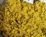 A picture of step 7 of Moong Dal Halwa.
