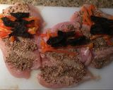Foto del paso 2 de la receta: Pollo relleno al vapor con ensalada de garbanzos