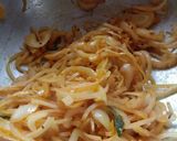 A picture of step 2 of Onion palya.