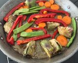A picture of step 3 of Paella Rice with Rabbit.