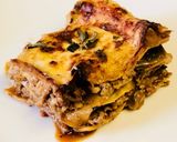 A picture of step 7 of Pork and Mushroom Lasagna Bake.