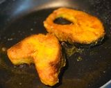 A picture of step 2 of Radhuni Katla/Rui or Bengal Carpe in the Wild Celery Seeds Curry.