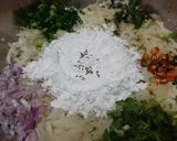 A picture of step 2 of 5 potato snacks with one recipe.