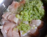 A picture of step 1 of Chicken Spring Rolls.