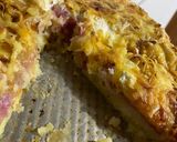Foto del paso 1 de la receta: Tarta de papa, cebolla, salame y queso