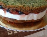 Tort szpinakowo malinowo borówkowy #kulinarnewyzwanie krok przepisu 7 zdjęcie