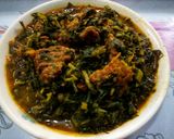 A picture of step 2 of OFE Ngbolodi NA Onugbu(waterleaf and Bitterleaf)Soup.