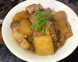 Hình bước làm 4 của món Thịt kho củ cải
