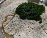 A picture of step 1 of Palak ki roti stuffed with cabbage.
