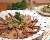 香煎豬肉佐蒜末洋蔥的食譜步驟8照片