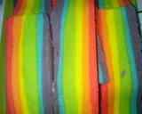 Mini Roll Cake Rainbow langkah memasak 7 foto