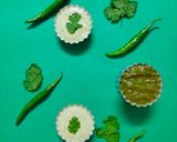 A picture of step 3 of Green Chutney Raita.