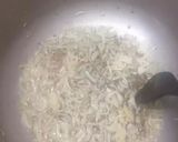 A picture of step 2 of Chane ki dal gosht with rice.