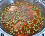 Mustáros - tejszínes - zöldséges ragu csirkecombbal recept fázis 3 fotója