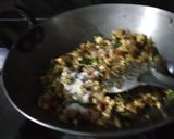 A picture of step 7 of BhindiBhurji.