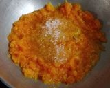 A picture of step 2 of Orange barfi.