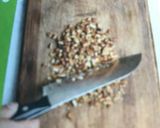 A picture of step 1 of Pecan-crusted chicken with honey mustard & mixed green apple salad.